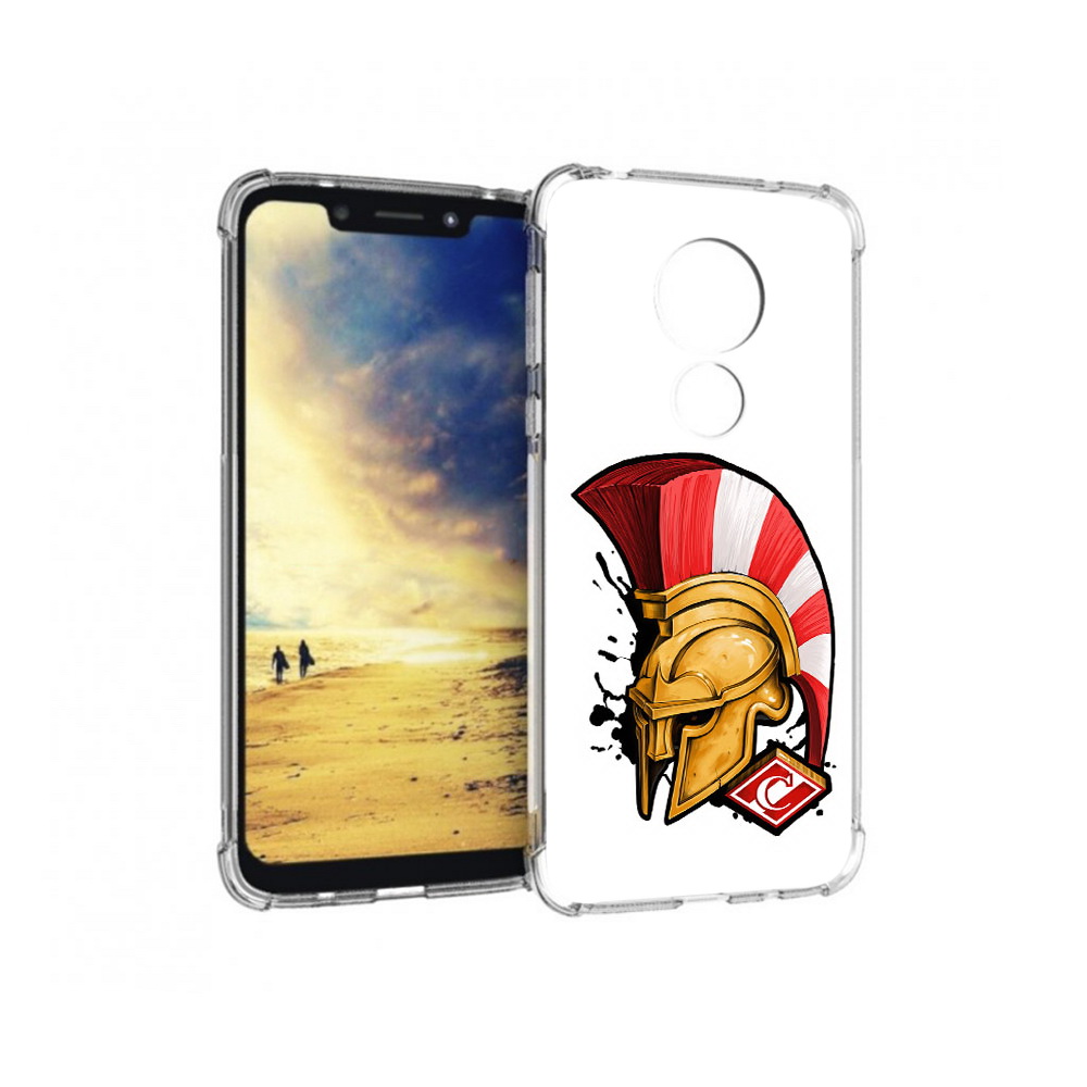

Чехол MyPads Tocco для Motorola G7 Power ФК спартак шлем (PT227059.362.185), Прозрачный, Tocco