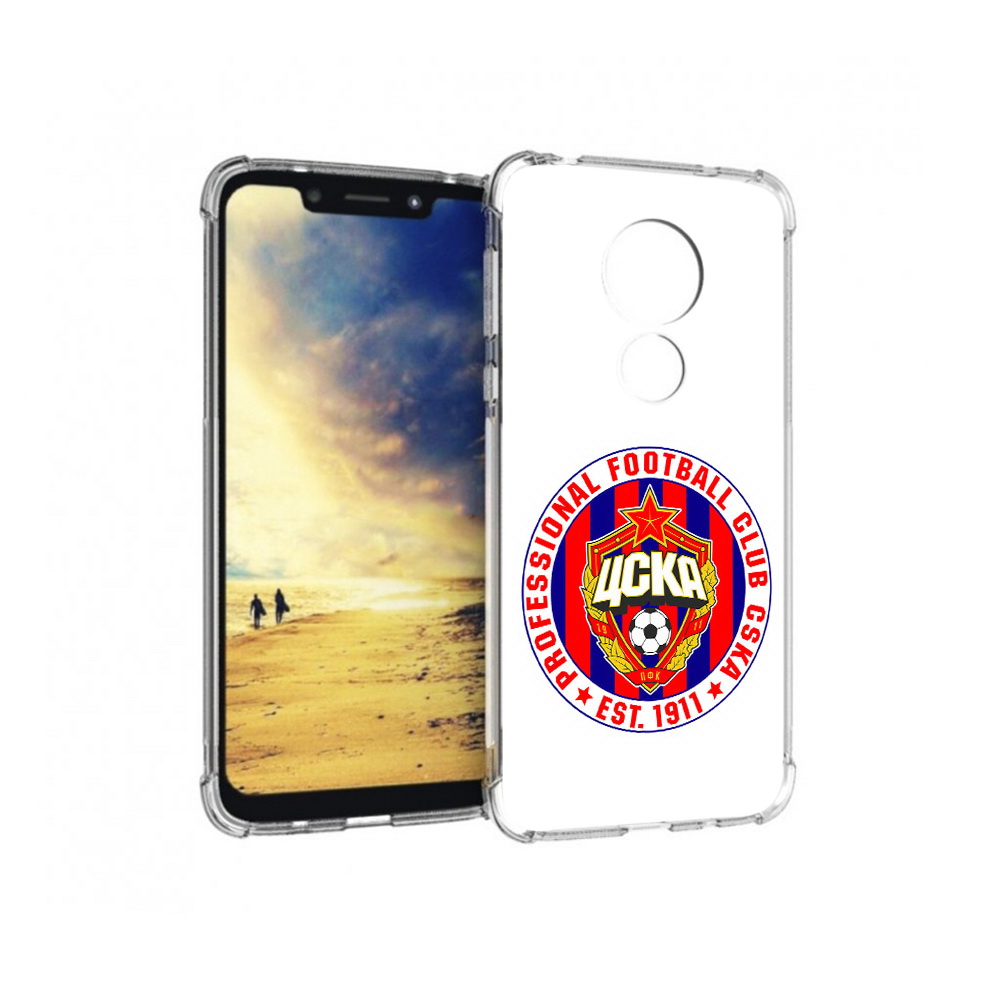 

Чехол MyPads Tocco для Motorola G7 Power ФК ЦСК логотип (PT227059.362.178), Прозрачный, Tocco