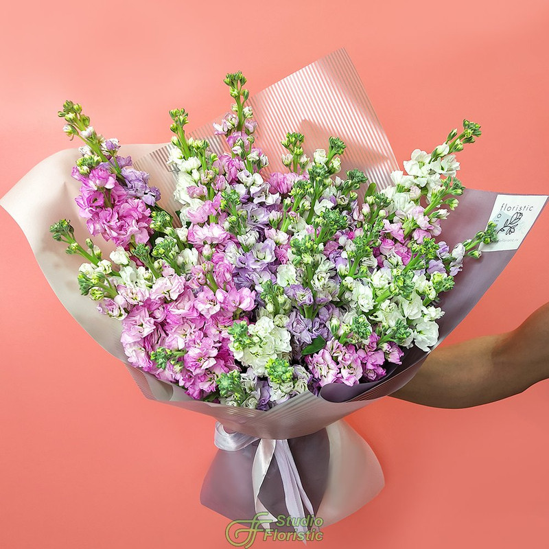 

Букет Studio Floristic "Разноцветная маттиола", Маттиола