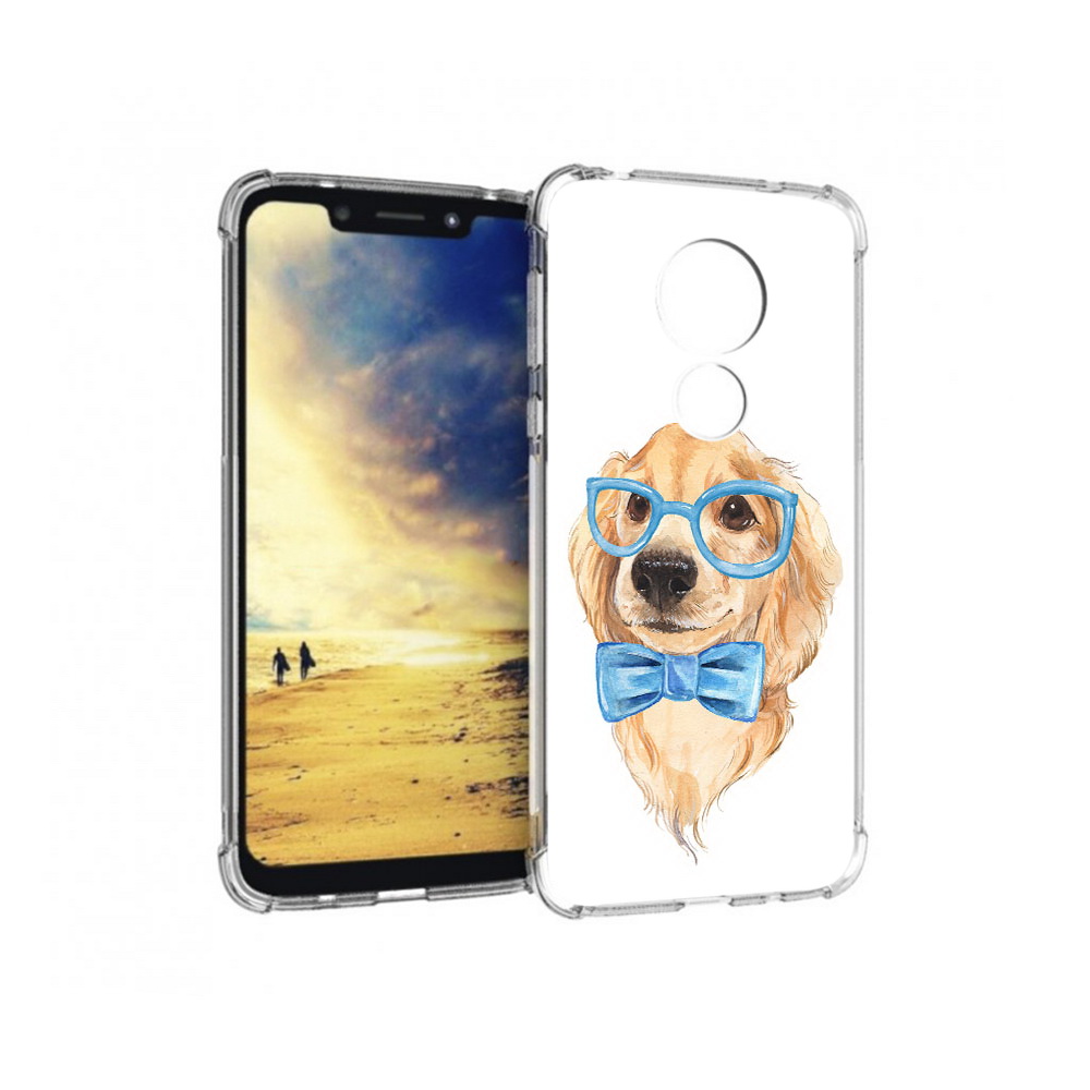 

Чехол MyPads Tocco для Motorola G7 Power Собака интеллигент (PT227059.362.159), Прозрачный, Tocco