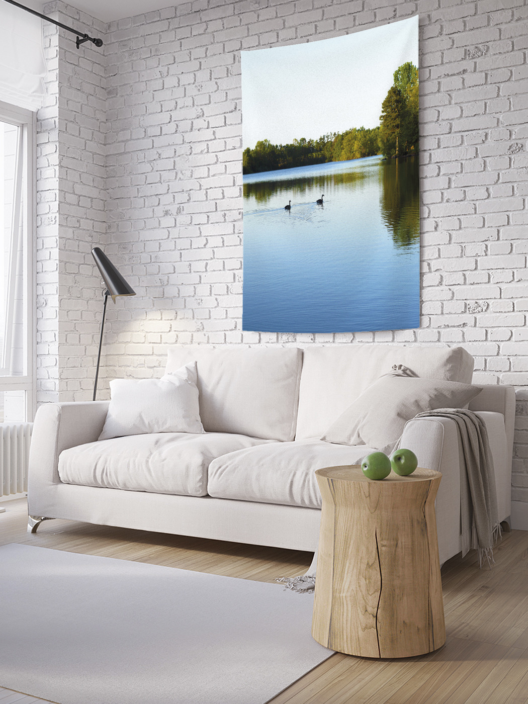 

Вертикальное фотопанно на стену JoyArty Гуси на озере 150x200 см, Гуси на озере