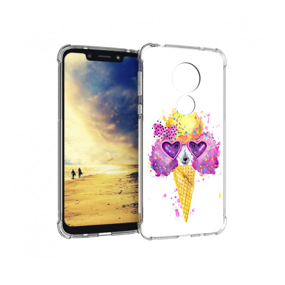

Чехол MyPads Tocco для Motorola G7 Power Рожок (PT227059.362.146), Прозрачный, Tocco