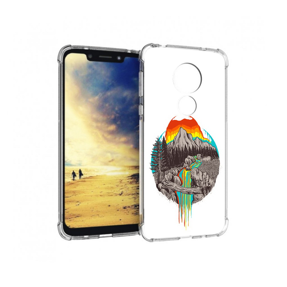 

Чехол MyPads Tocco для Motorola G7 Power Радужный водопад (PT227059.362.144), Прозрачный, Tocco