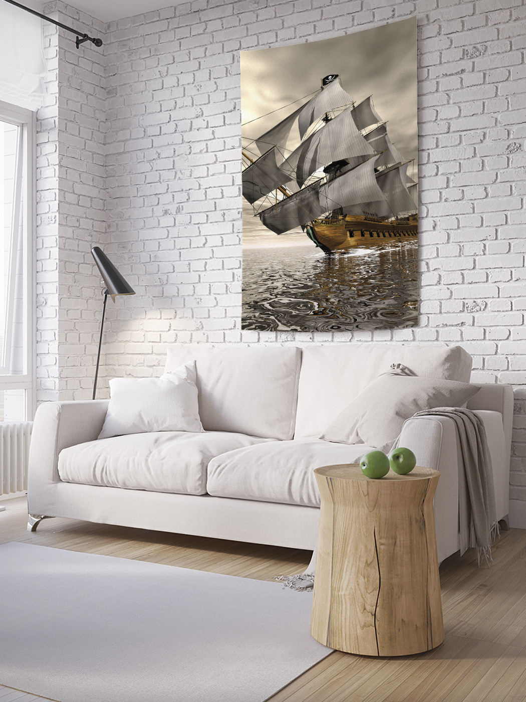 

Вертикальное фотопанно на стену JoyArty Фрегат в океане 150x200 см, Фрегат в океане