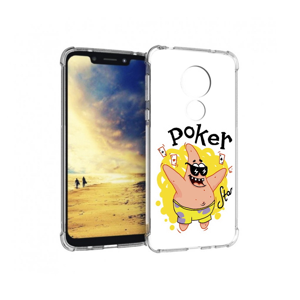 

Чехол MyPads Tocco для Motorola G7 Power Патрик (PT227059.362.133), Прозрачный, Tocco