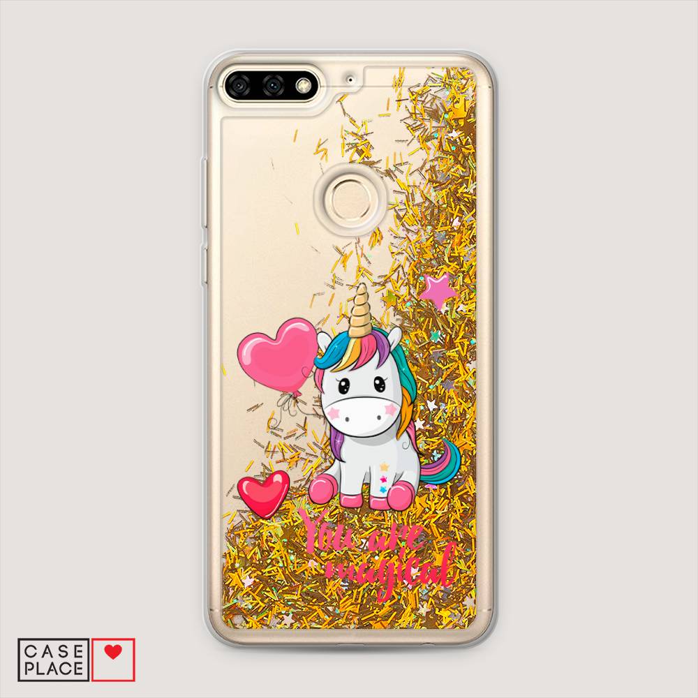 

Чехол Awog на Honor 7A Pro "Волшебная единорожка", Розовый;серый, 65490-1