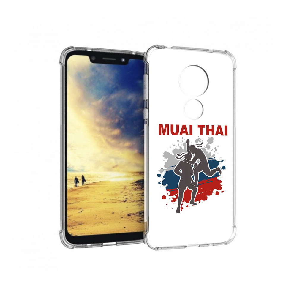 

Чехол MyPads Tocco для Motorola G7 Power Муайтай (PT227059.362.123), Прозрачный, Tocco