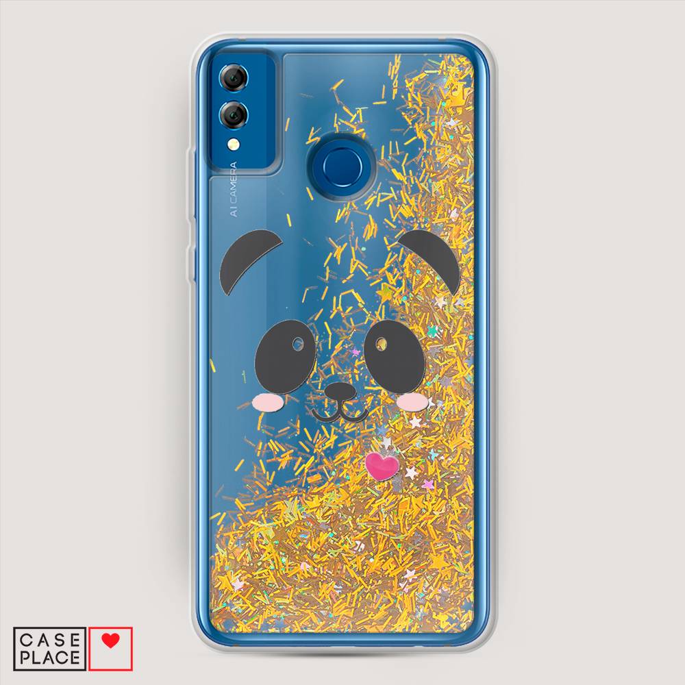 

Чехол Awog на Honor 8X "Влюбленный панда контур", Черный, 66790-1
