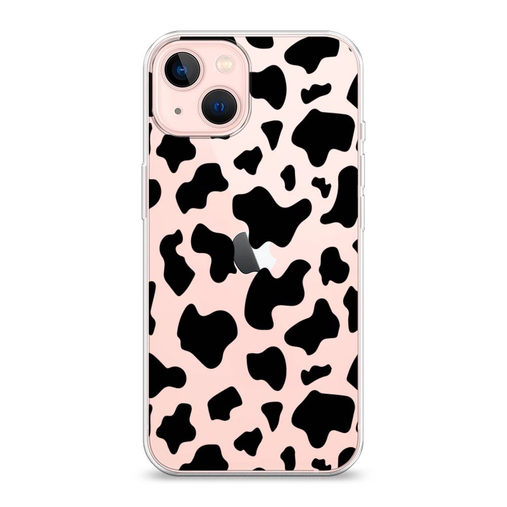 фото Силиконовый чехол "пятна коровы черные" на apple iphone 13 awog