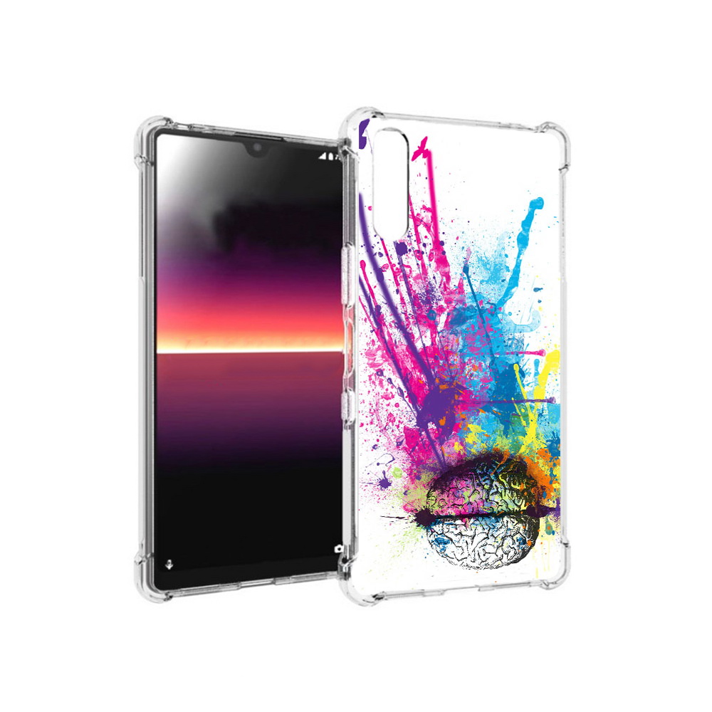 

Чехол MyPads Tocco для Sony Xperia L4 яркий красочный мозг (PT227010.235.710), Прозрачный, Tocco