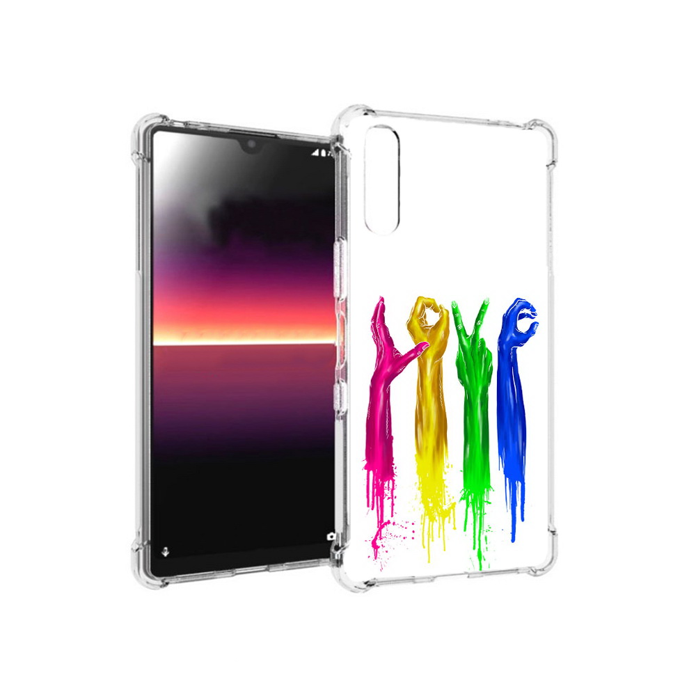 

Чехол MyPads Tocco для Sony Xperia L4 яркие руки love (PT227010.235.707), Прозрачный, Tocco