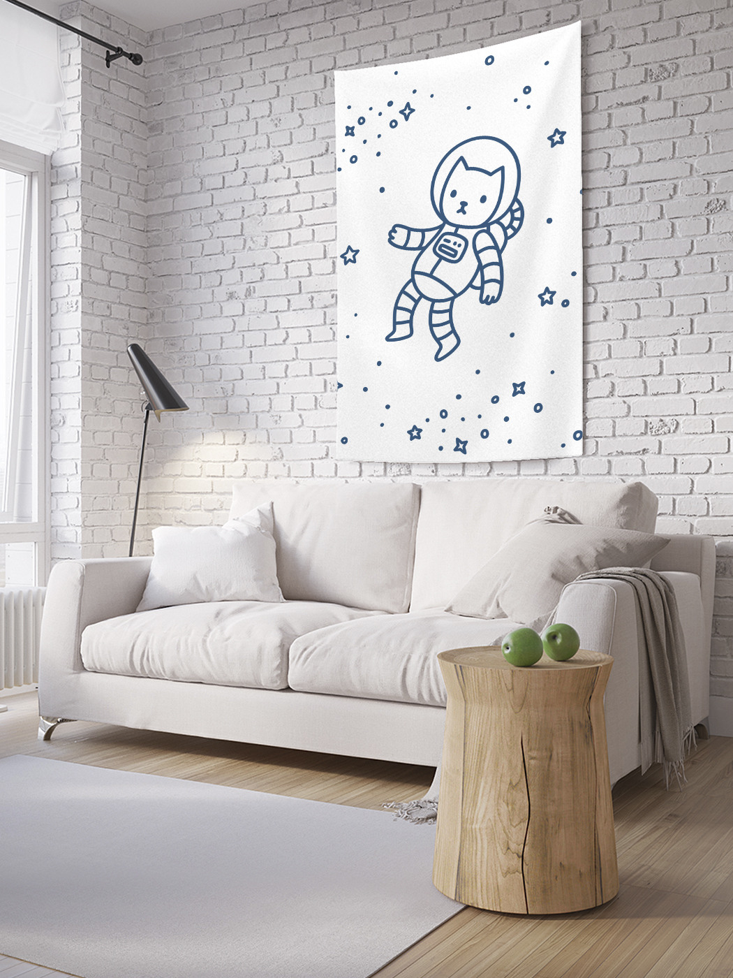 

Вертикальное фотопанно на стену JoyArty Кот в скафандре 150x200 см, Кот в скафандре