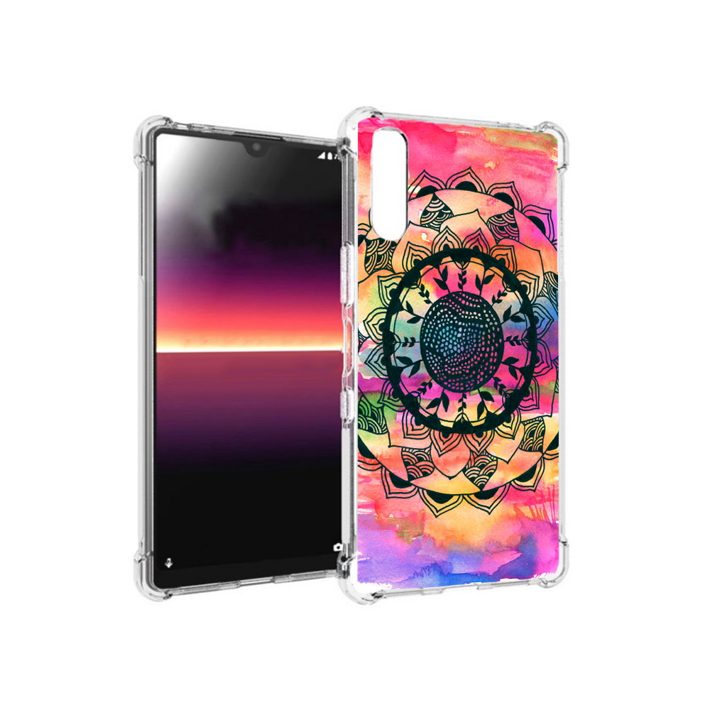 

Чехол MyPads Tocco для Sony Xperia L4 яркая абстракция круглый цветок (PT227010.235.704), Прозрачный, Tocco