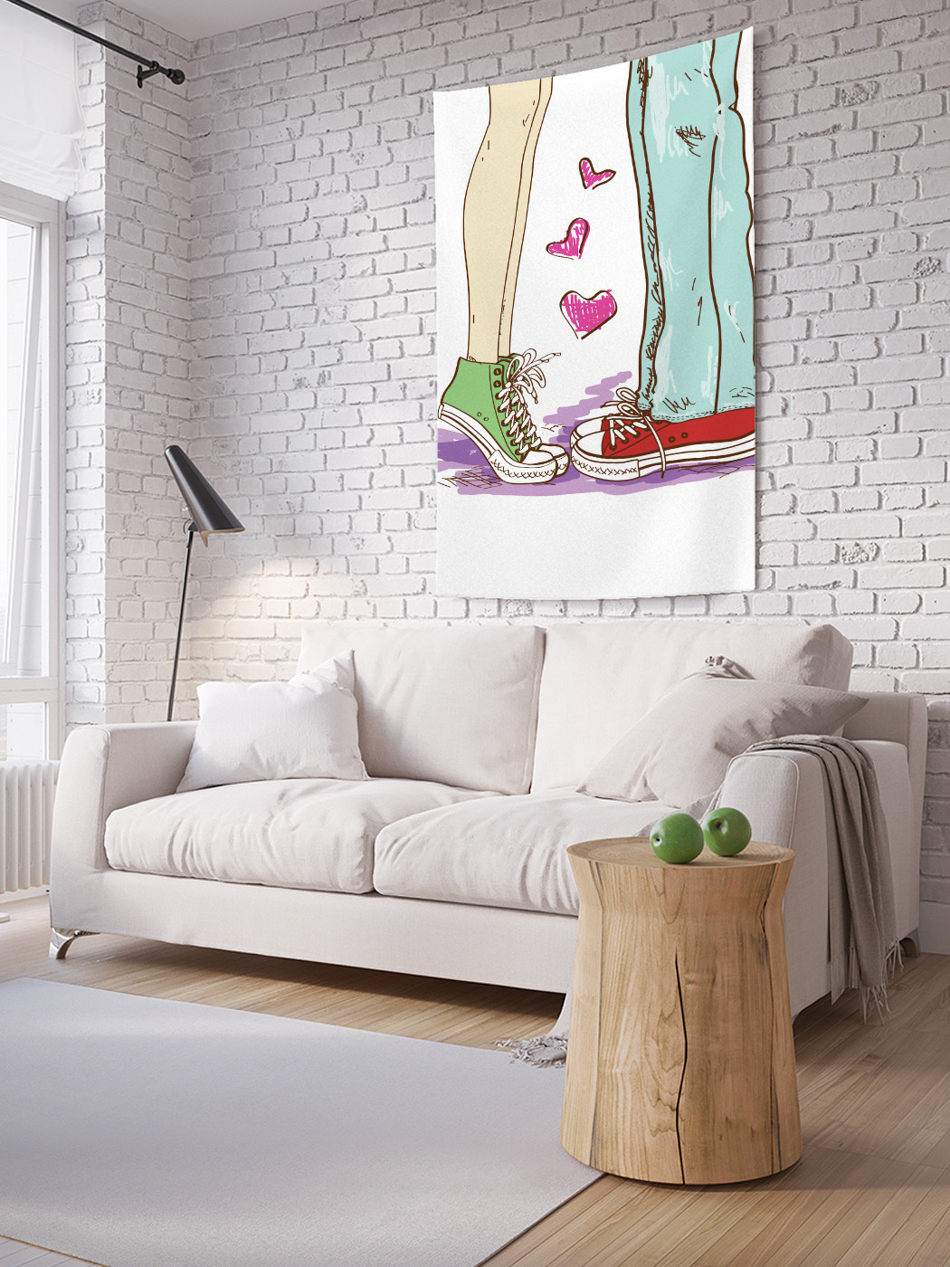 

Вертикальное фотопанно на стену JoyArty Первый поцелуй 150x200 см, Первый поцелуй