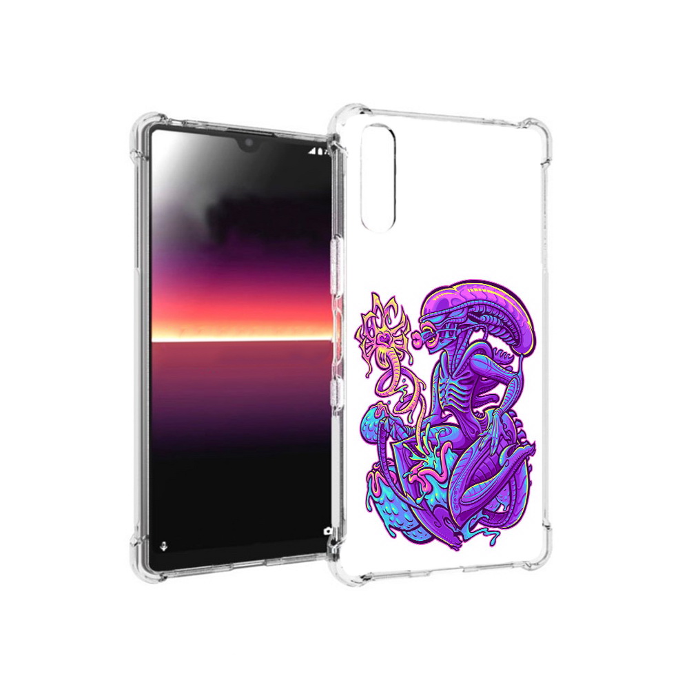 

Чехол MyPads Tocco для Sony Xperia L4 чужой фиолетовый цвет (PT227010.235.693), Прозрачный, Tocco