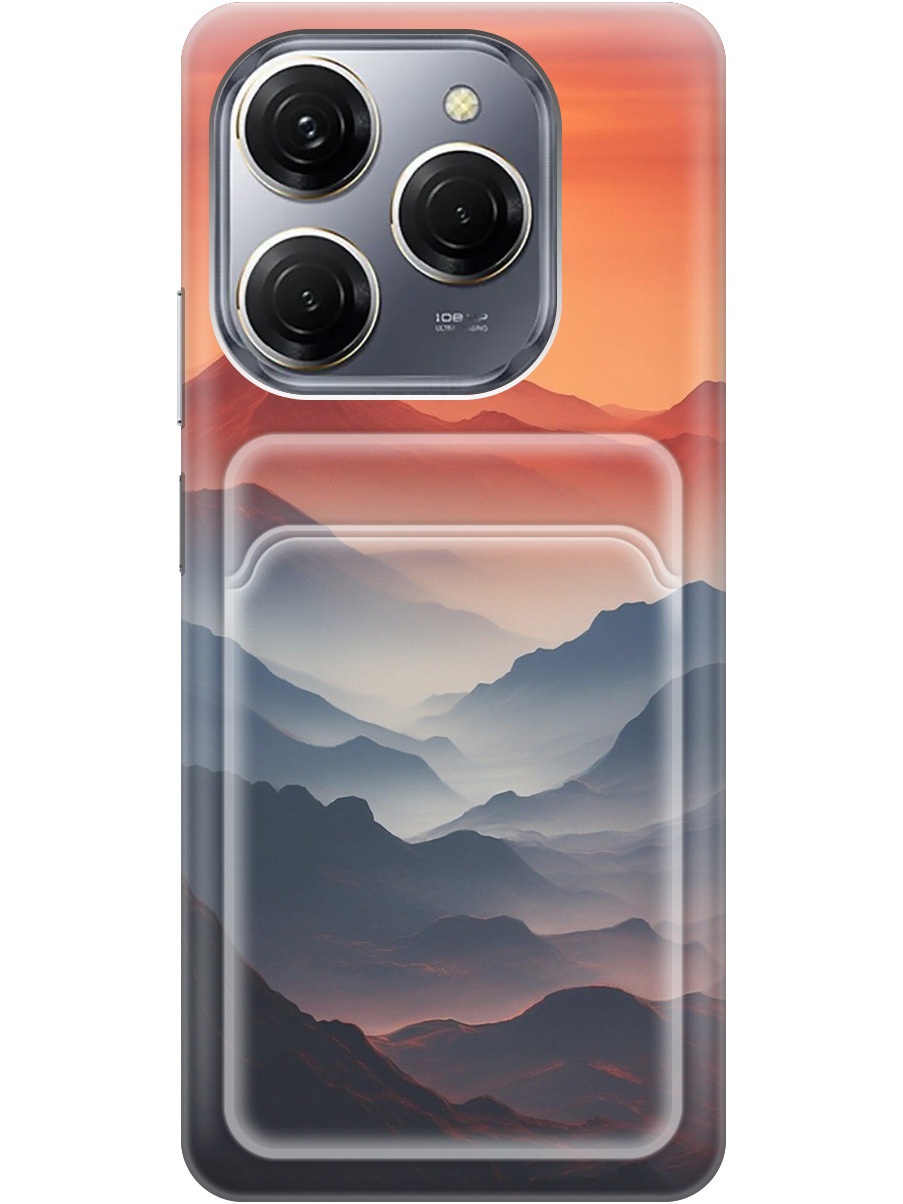 

Силиконовый чехол на Tecno Spark 20 Pro с принтом с карманом для карты прозрачный 785861, Прозрачный;оранжевый;черный, 779829010