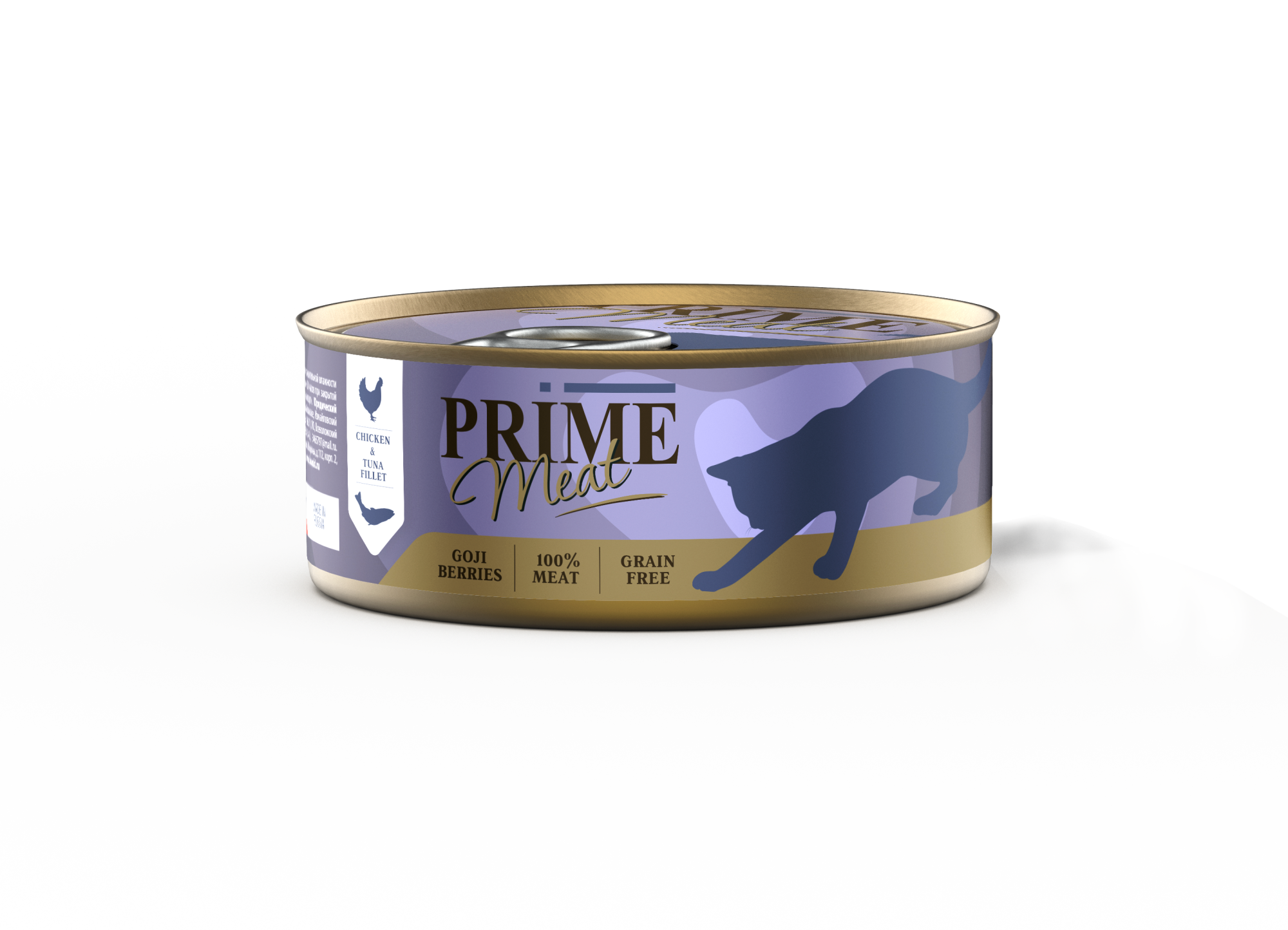 

Консервы для кошек Prime Meat, курица с тунцом, филе в желе, 90шт по 100г, Meat