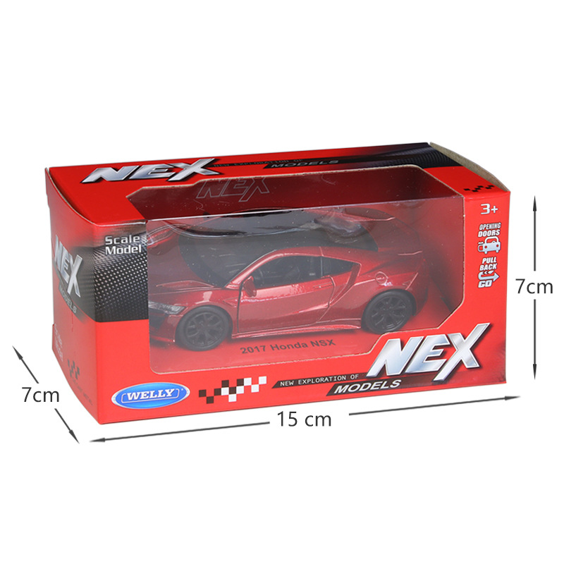 Машинка Welly Honda NSX 1:34-39 красный 43725