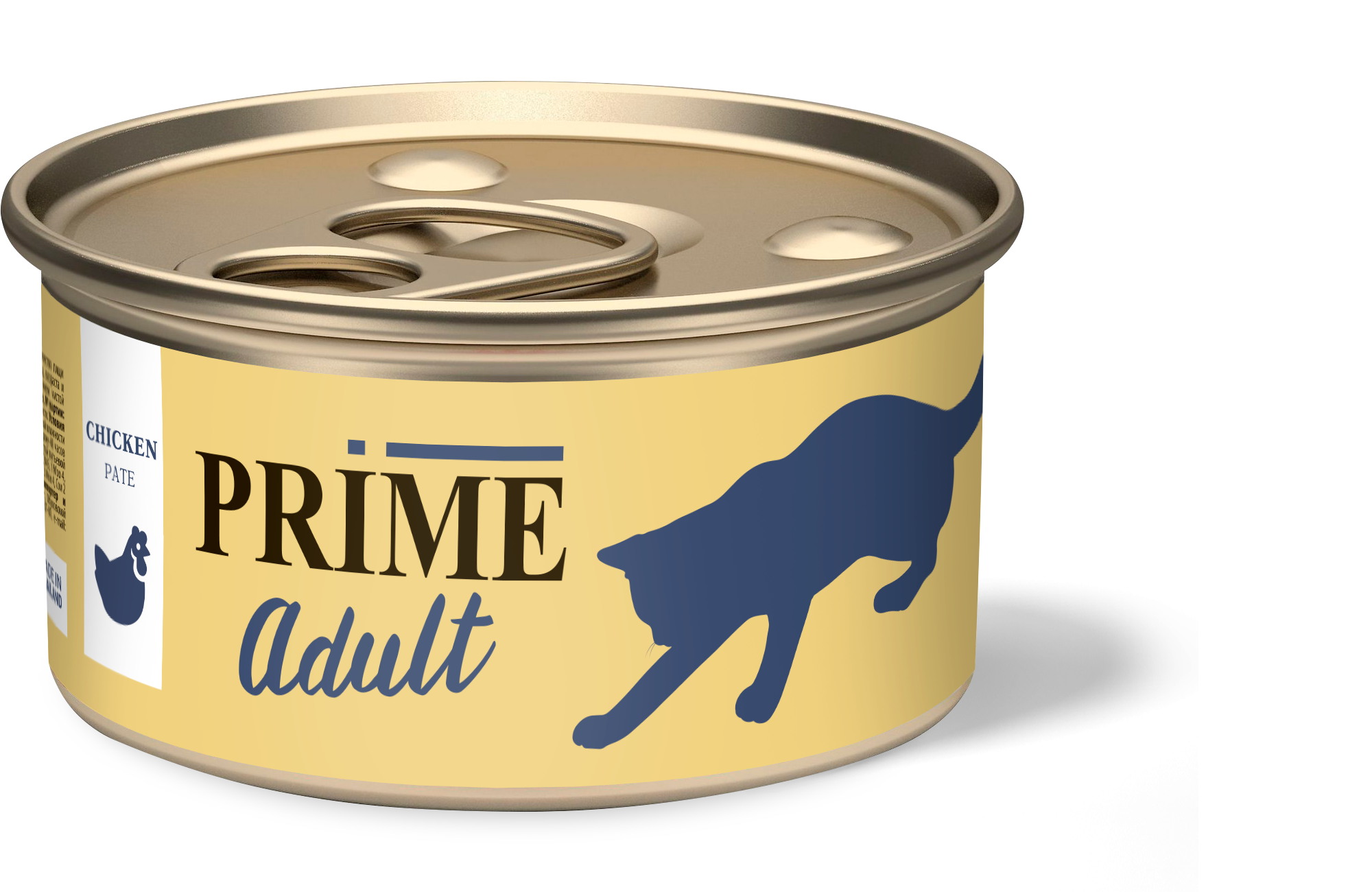 

Консервы для кошек Prime Adult, паштет с курицей, 24шт по 75г, Adult