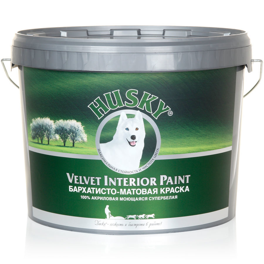 фото Краска husky интерьерная бархатная velvet interior paint