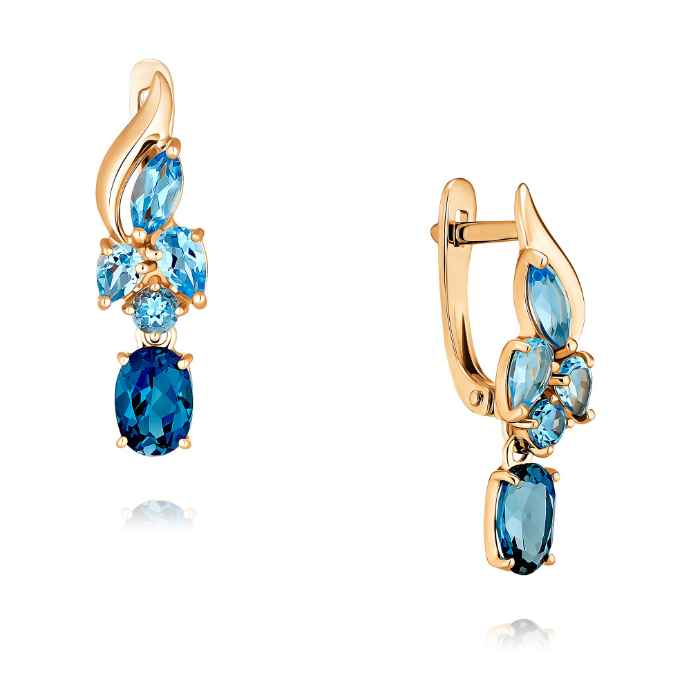 

Серьги из красного золота с топазом ADAMAS 2452725/01-А50-670, 2452725/01-А50-670
