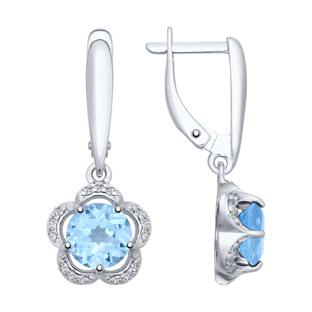 

Серьги из серебра с топазом SOKOLOV 92021641, 92021641