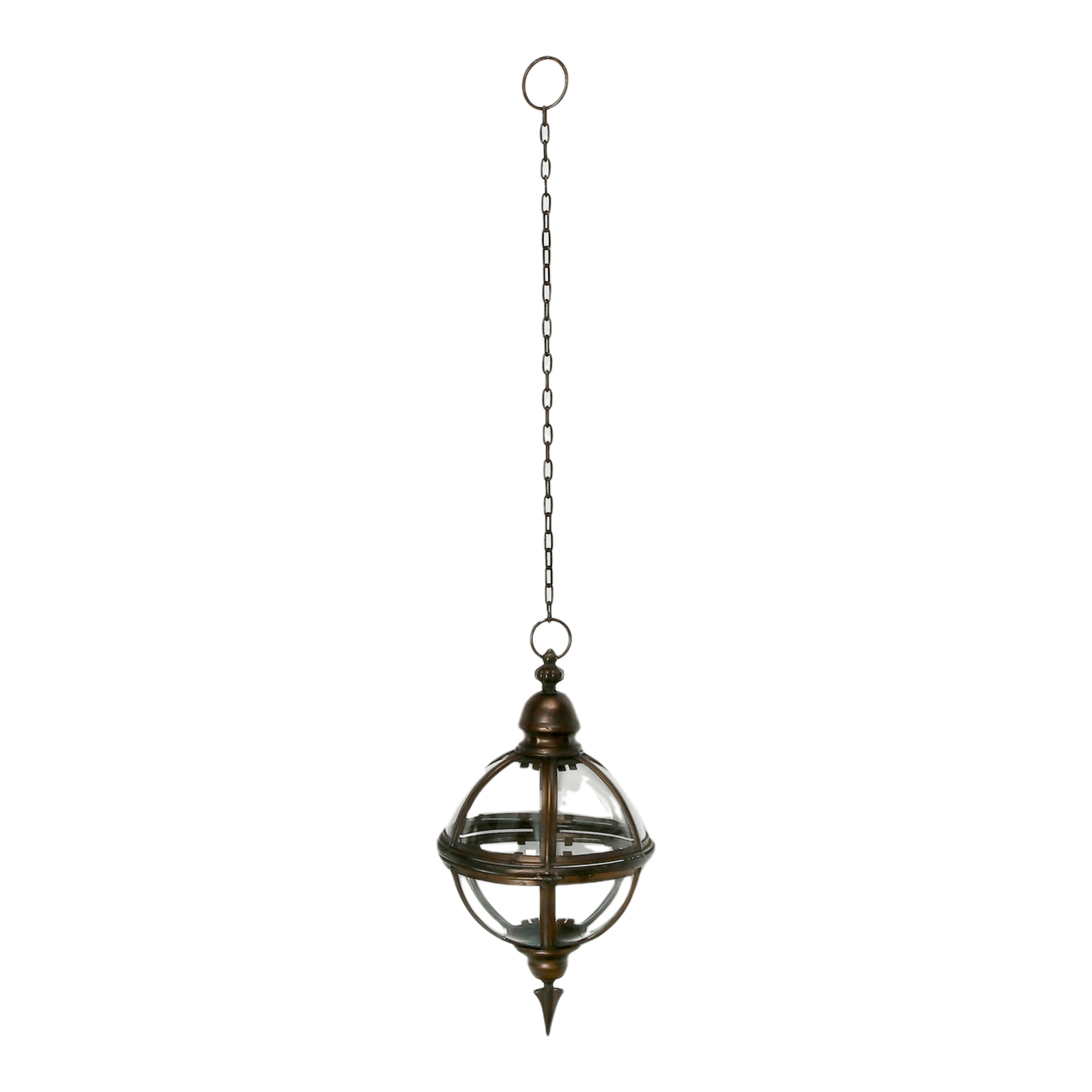 Подсвечник-фонарь Oriental Star подвесной коричневый стекло металл