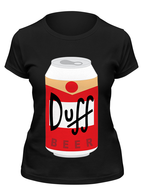 

Футболка женская Printio Пиво дафф (duff beer) черная S, Пиво дафф (duff beer)