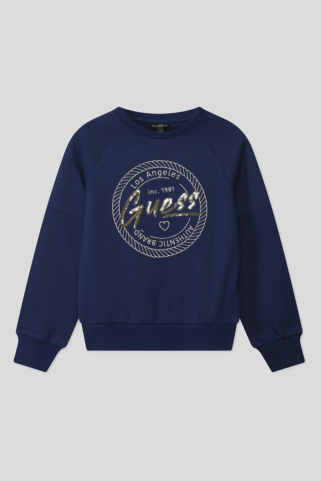 

Свитшот детский Guess J3YQ08 KA6R4, синий, 140, J3YQ08 KA6R4