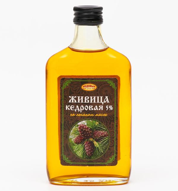 Купить Живица кедровая Медовый край льяное масло 5% 250 мл