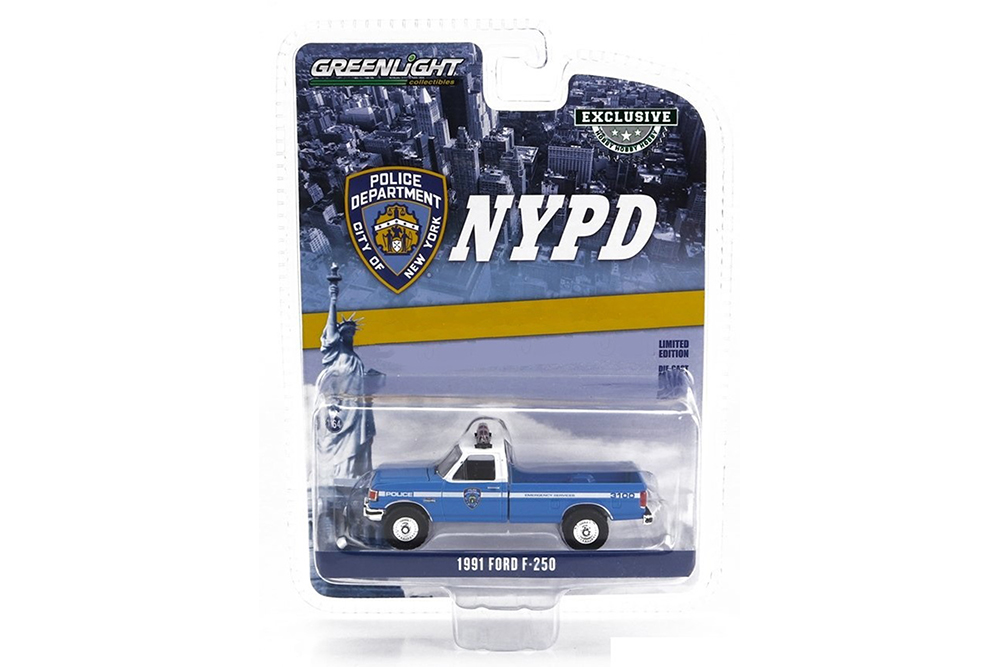 

Модель коллекционная Ford F-250 "new york city police" (nypd) emergency services 1991, Синий