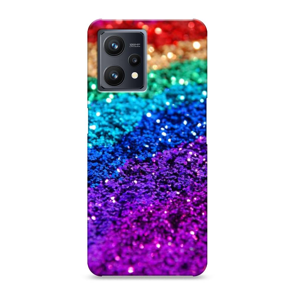 

Пластиковый чехол "Блестящая радуга рисунок" на Realme 9 Pro Plus, 258720-2