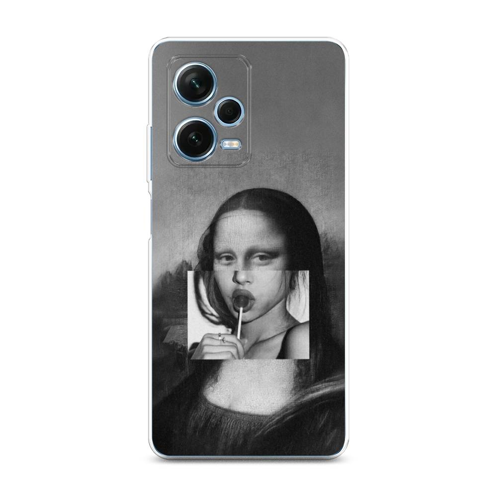 фото Чехол awog для xiaomi redmi note 12 pro plus "mona lisa sucking lollipop"