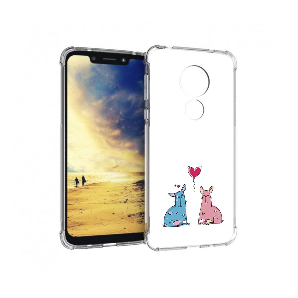 

Чехол MyPads Tocco для Motorola G7 Power Лама любовь (PT227059.362.102), Прозрачный, Tocco