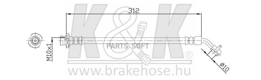 

Шланг Тормозной Nissan Pathfinder (R51) 4.0 4Wd 09.05-