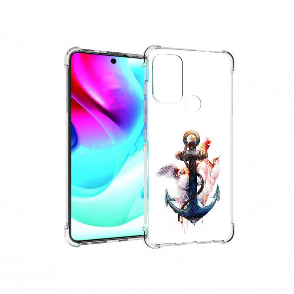 

Чехол MyPads Tocco для Motorola Moto G60S якорь с птицами (PT227079.361.703), Прозрачный, Tocco