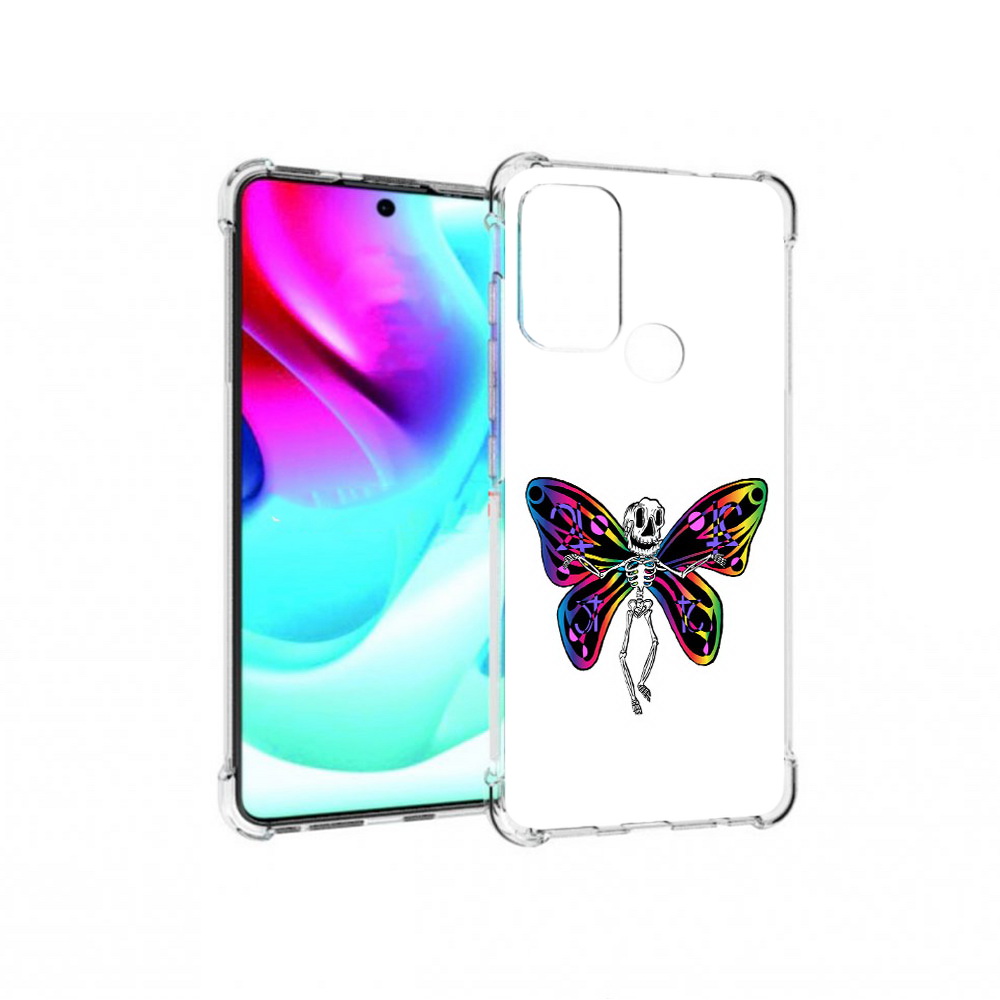 

Чехол MyPads Tocco для Motorola Moto G60S эффект бабочки (PT227079.361.701), Прозрачный, Tocco