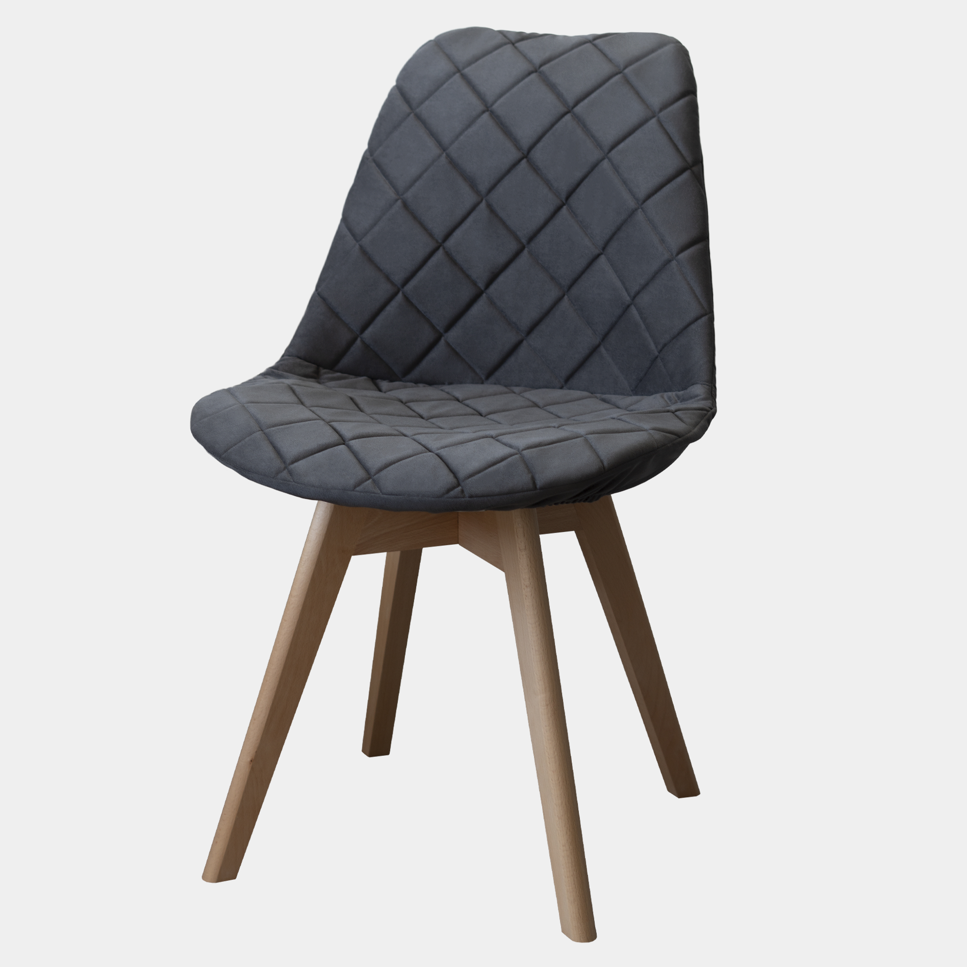 

Чехол на стул CHIEDOCOVER Frunkrurt из велюра темно-серый 45х50, FRAN06