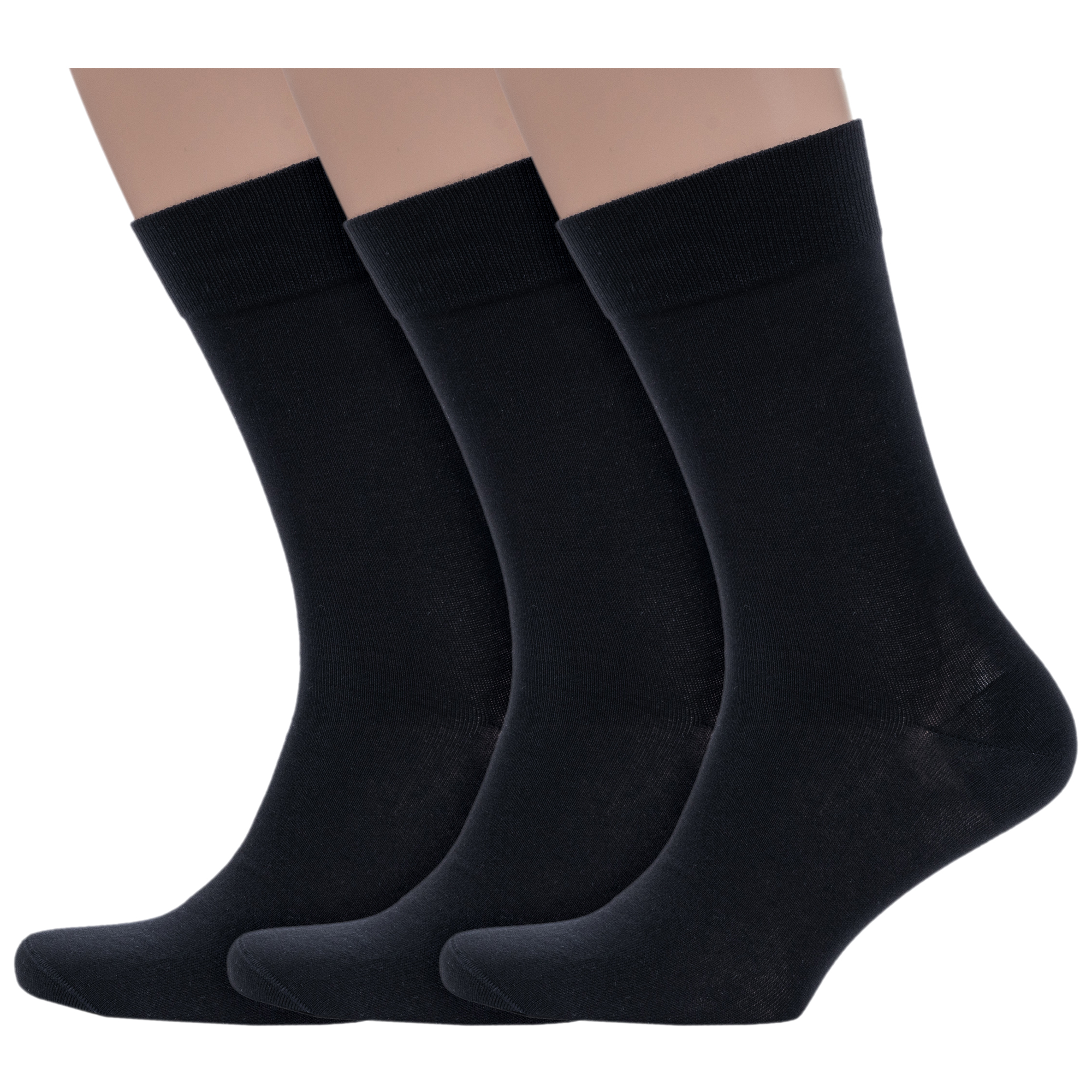 Комплект носков мужских Grinston socks 3-15D2 черных 27 1642₽