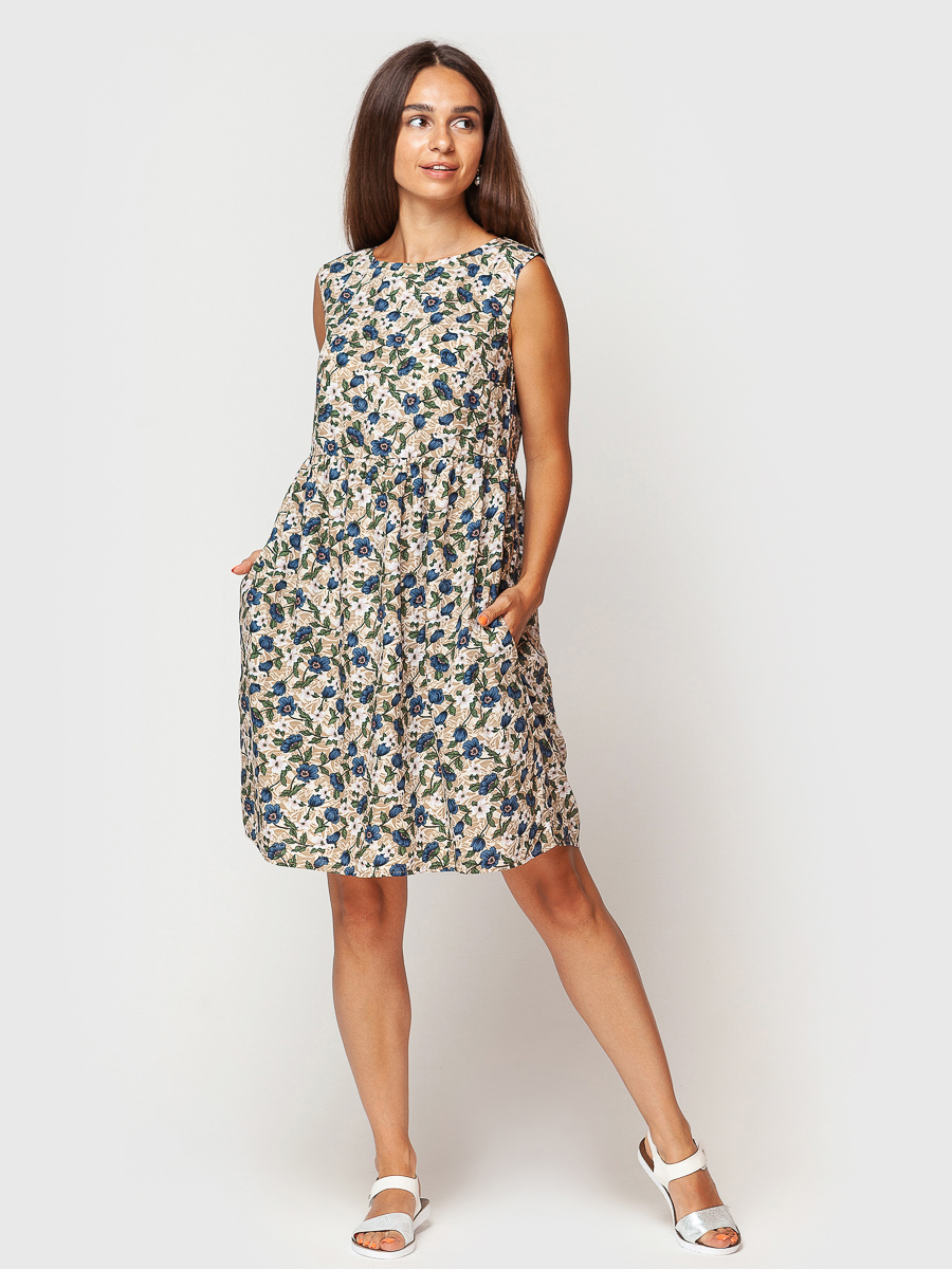 Платье женское AM One АМ-2232/8 бежевое 48 RU