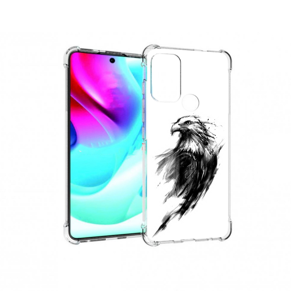 

Чехол MyPads Tocco для Motorola Moto G60S чб птица (PT227079.361.670), Прозрачный, Tocco