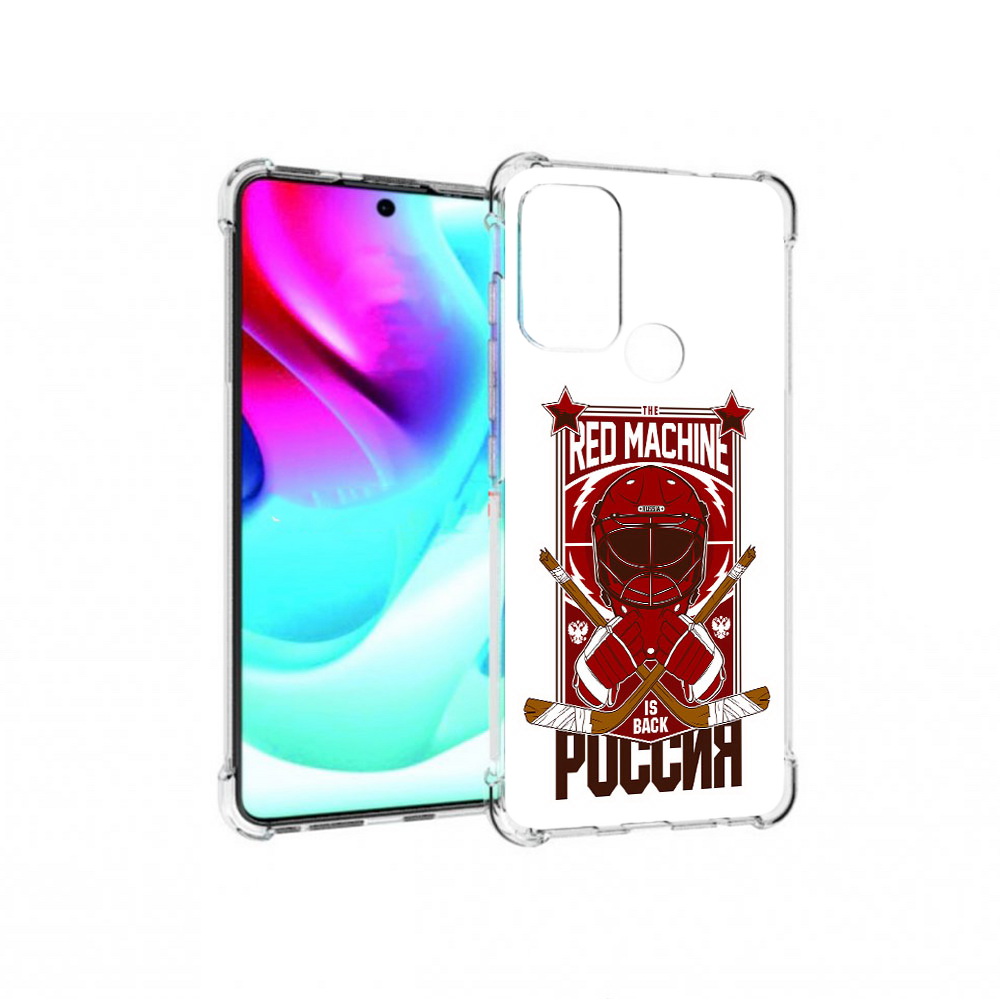 

Чехол MyPads Tocco для Motorola Moto G60S хоккей россия (PT227079.361.666), Прозрачный, Tocco