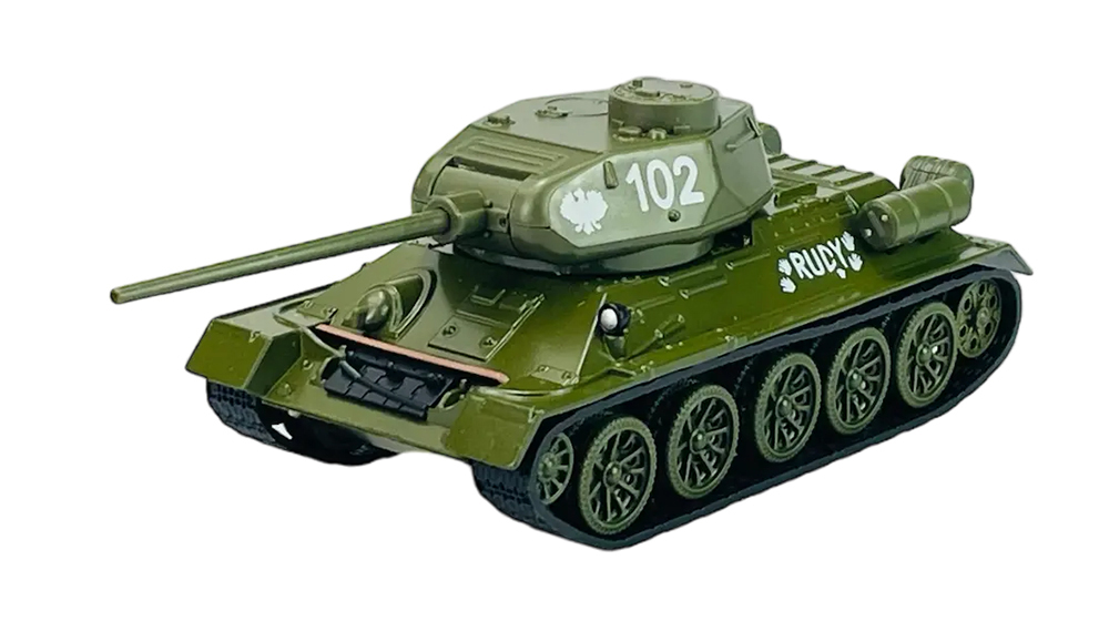 

Модель коллекционная ALTAYA Танк Т-34-85 rudy #102 зеленый из к/ф четыре танкиста и собака