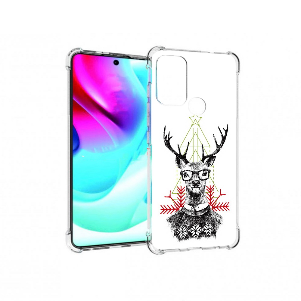 

Чехол MyPads Tocco для Motorola Moto G60S умный олень (PT227079.361.652), Прозрачный, Tocco
