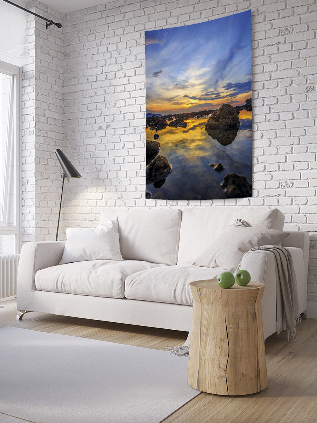 

Вертикальное фотопанно на стену JoyArty Отражение заката 150x200 см, Отражение заката
