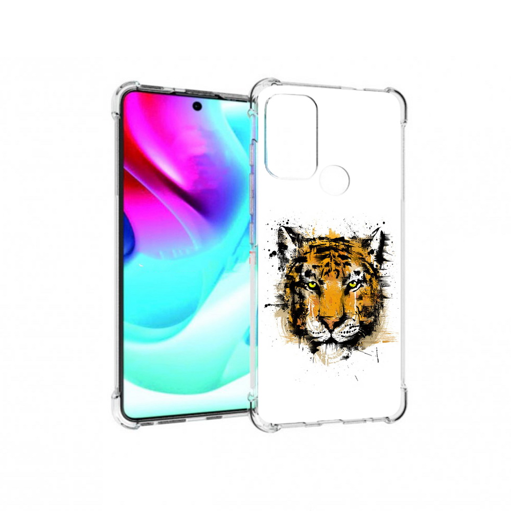 

Чехол MyPads Tocco для Motorola Moto G60S тигруля (PT227079.361.643), Прозрачный, Tocco