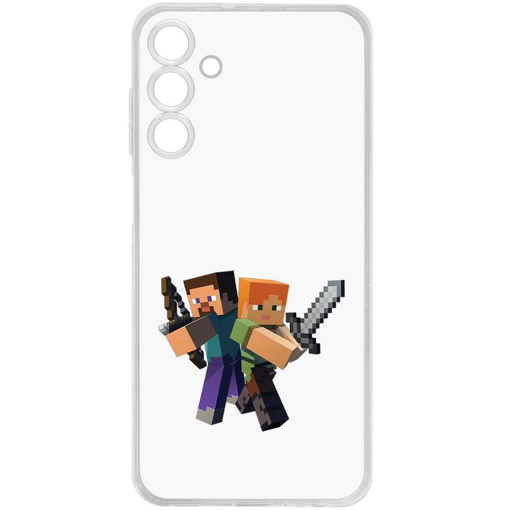 

Чехол-накладка Krutoff Clear Case Minecraft-Стив и Алекс для Samsung Galaxy A15, Прозрачный