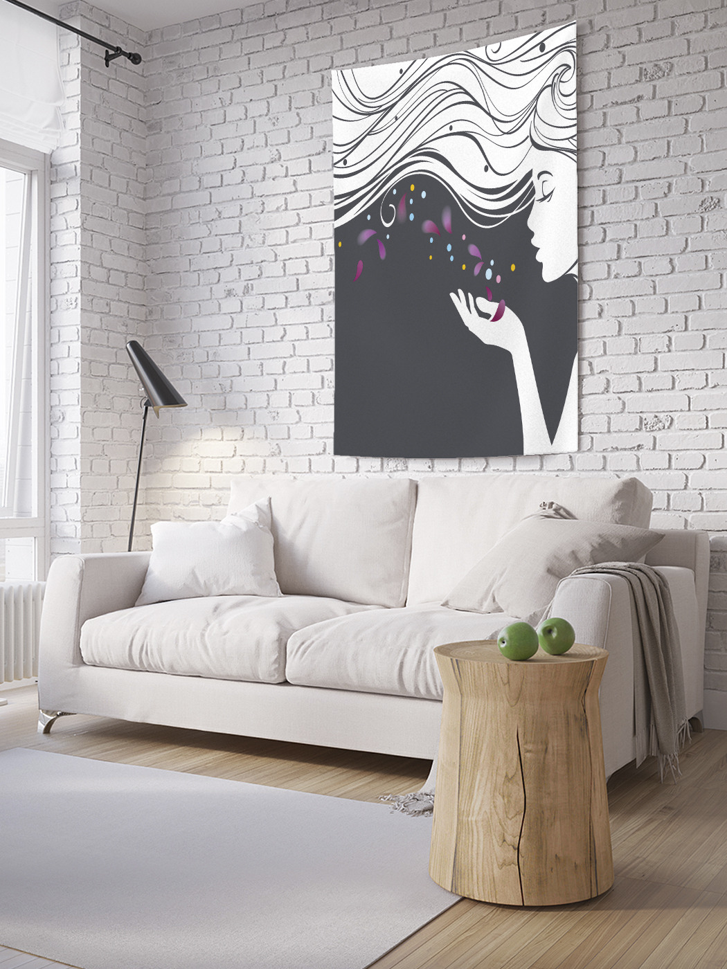 

Вертикальное фотопанно на стену JoyArty Развевающиеся локоны 150x200 см, Развевающиеся локоны