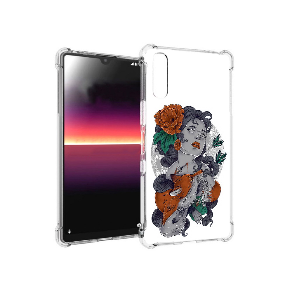 

Чехол MyPads Tocco для Sony Xperia L4 темная девушка с лисой (PT227010.235.639), Прозрачный, Tocco