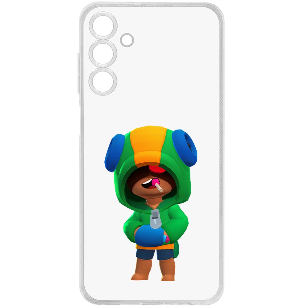 

Чехол-накладка Krutoff Clear Case Brawl Stars-Леон для Samsung Galaxy A15, Прозрачный